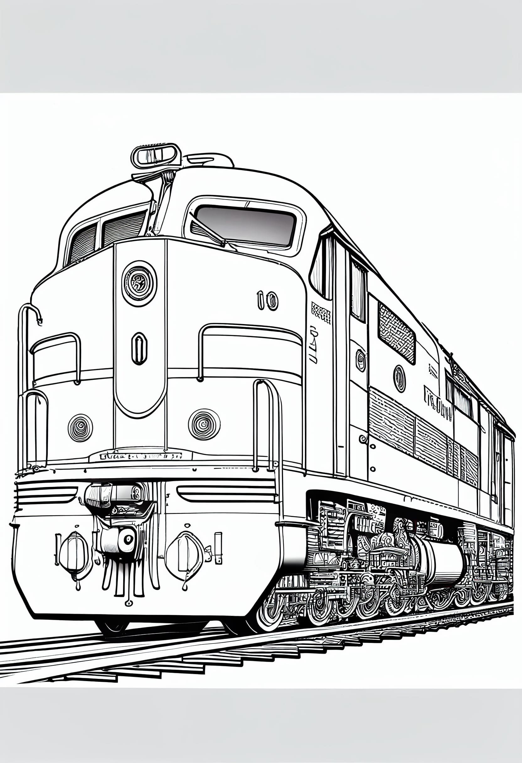 Diesel Train For Coloring